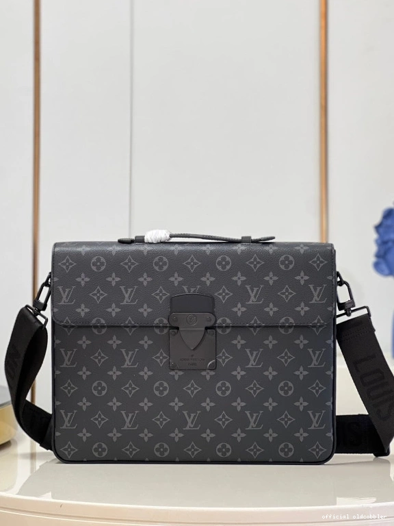 Official oldcobbler LOUIS LOCK BRIEFCASE S VUITTON 0807